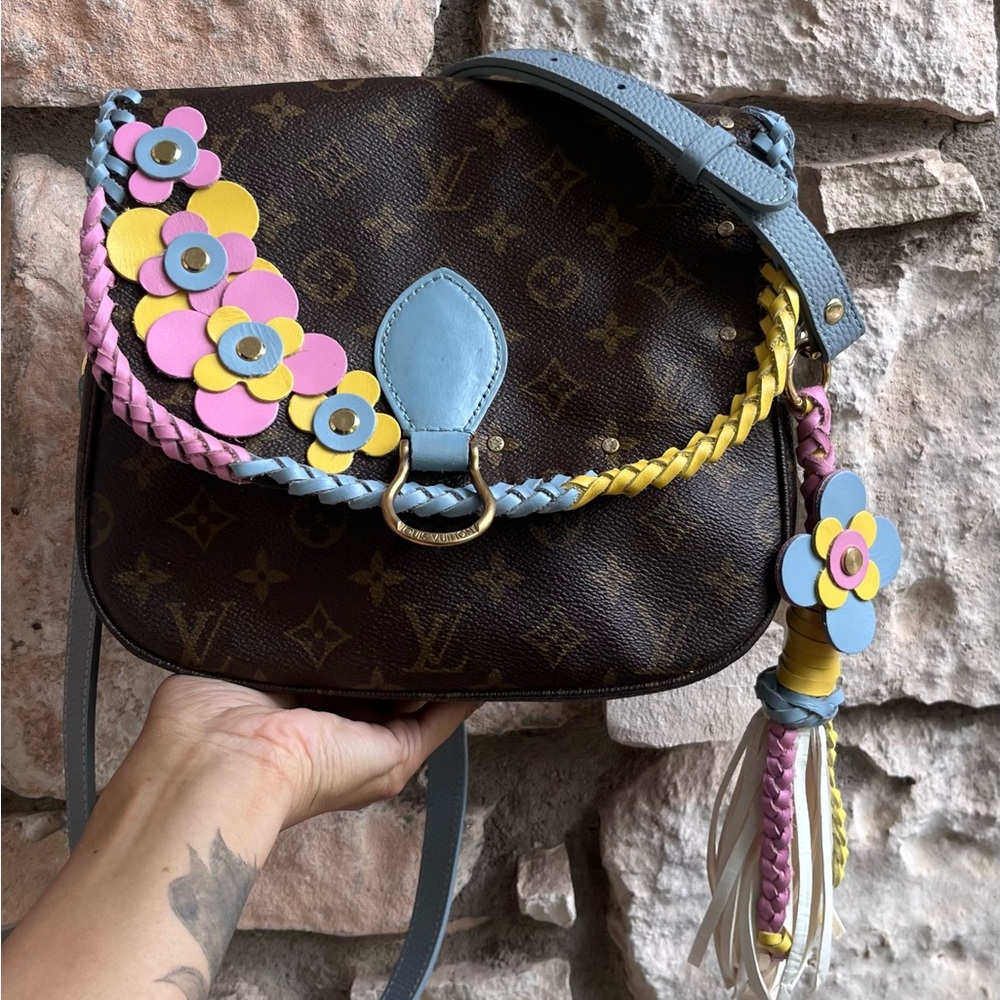 🩵💛🩷Louis Vuitton Multicolor Vintage Boho Saint Cloud GM Crossbody bag